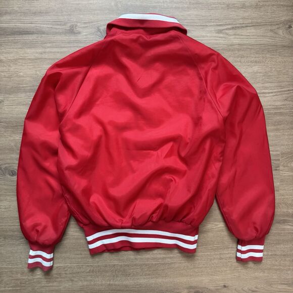 Vintage 80s AP Mufflers Pipes Nylon Bomber Jacket Size S Made In USA - Picture 3 of 8